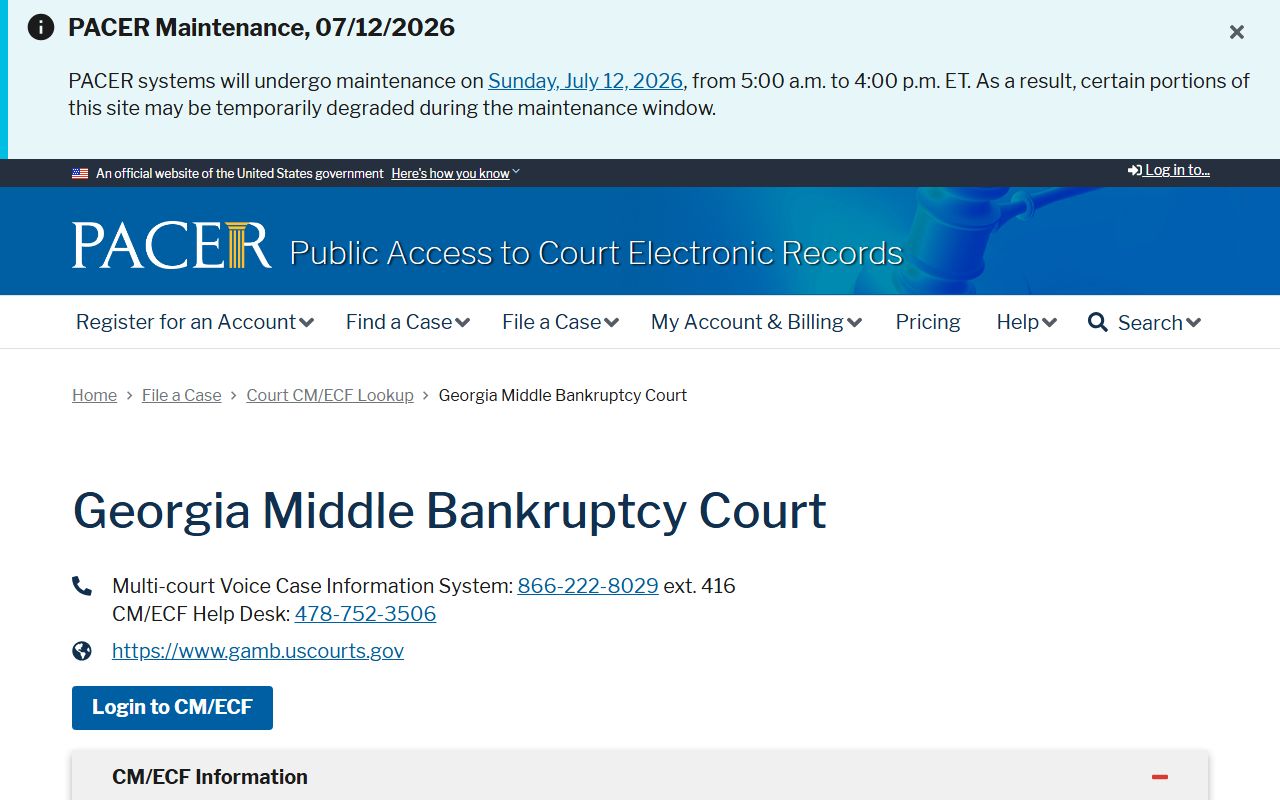 Schley County Clerk of Superior Court records and PACER bankruptcy lookup