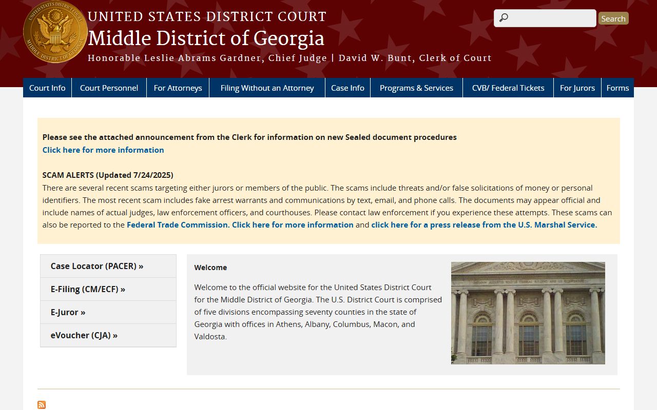 Schley County court charges and Middle District of Georgia federal records