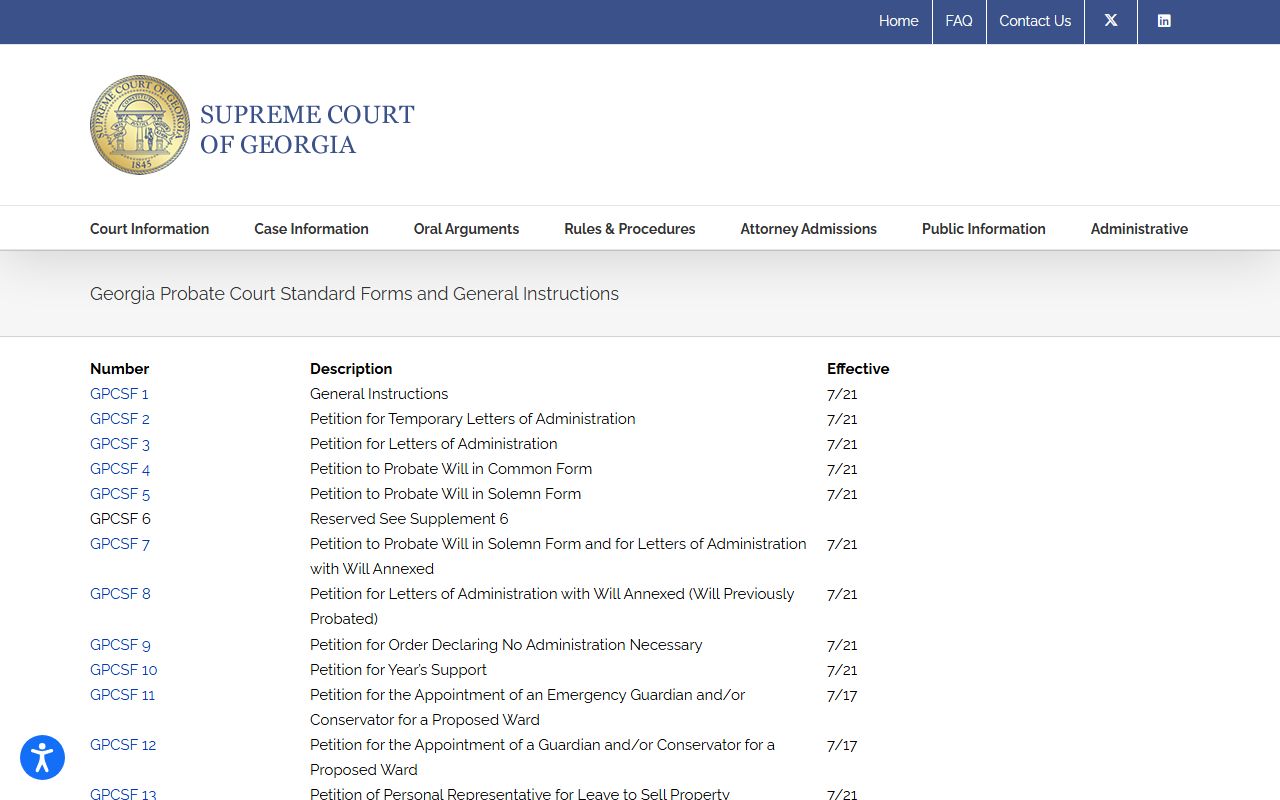 Schley County marriage records and Georgia probate standard forms